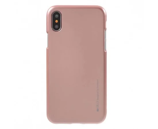 TPU чехол Mercury iJelly Metal series для Apple iPhone X/XS Rose Gold