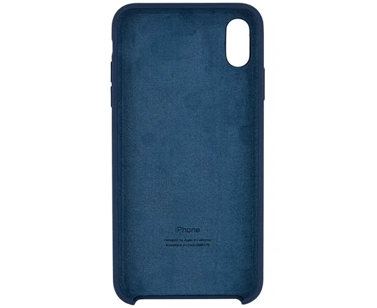 Чехол Silicone case (AAA) для Apple iPhone X/XS Синий / Cosmos Blue