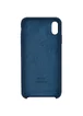 Чехол Silicone case (AAA) для Apple iPhone X/XS Синий / Cosmos Blue