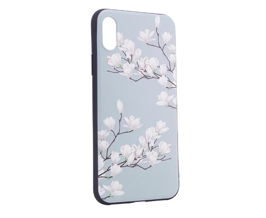 TPU чехол OMEVE Pictures для Apple iPhone X/XS Магнолия (светлый фон)