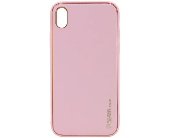 Кожаный чехол Xshield для Apple iPhone X / XS (5.8") Розовый / Pink