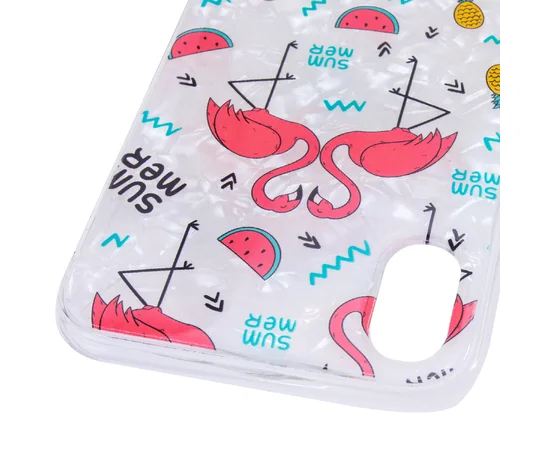 Накладка Glue Case Фламинго для Apple iPhone X/XS Белый