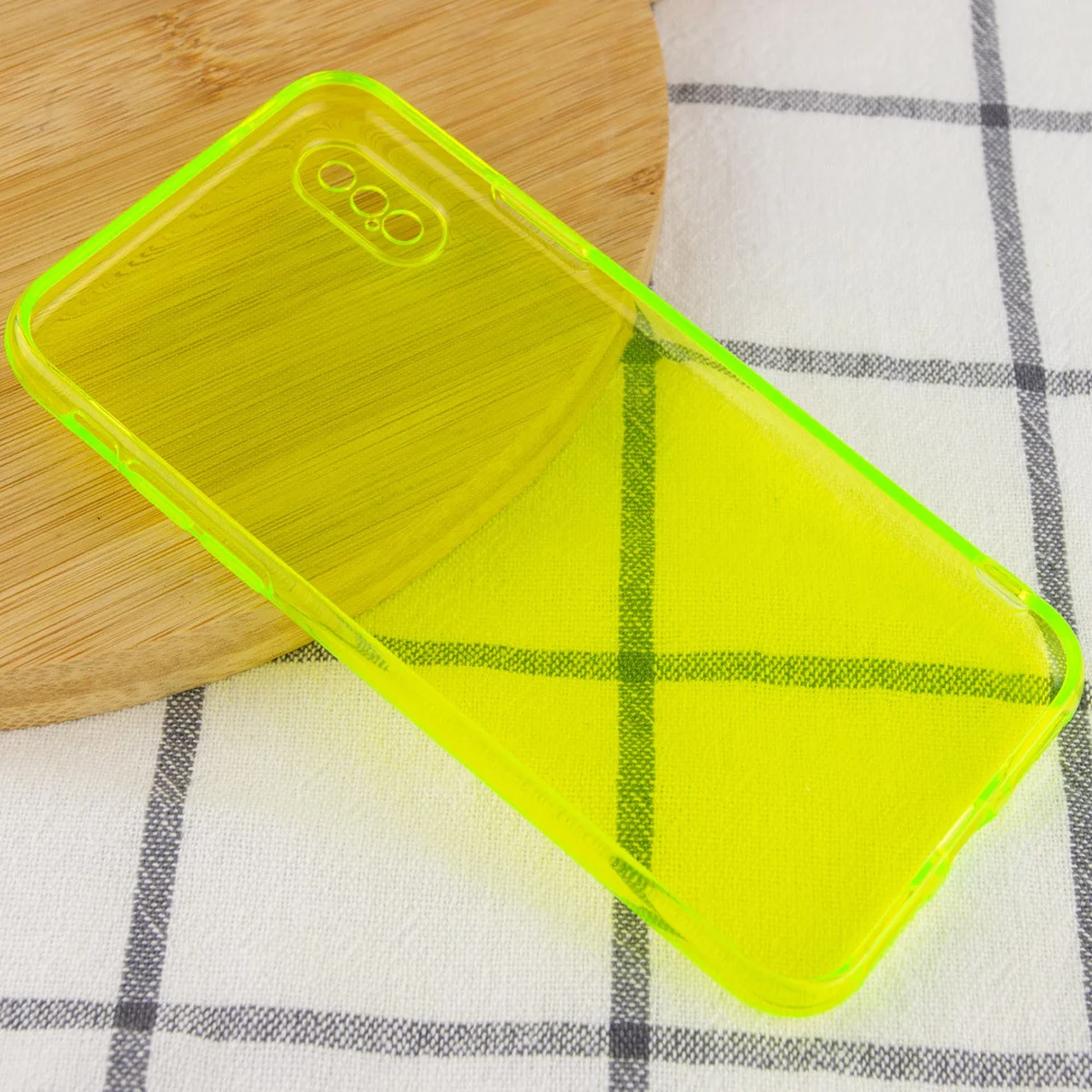 Матовий напівпрозорий TPU чохол із захистом камери для Apple iPhone X / XS (5.8 ") Зелений / Light Green