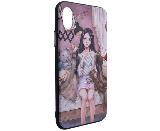 TPU+PC чехол YCT картина для Apple iPhone X/XS Девочка в комнате
