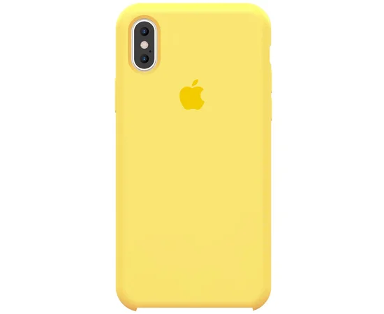 Чехол Silicone case (A) для Apple iPhone X/XS Желтый / Yellow