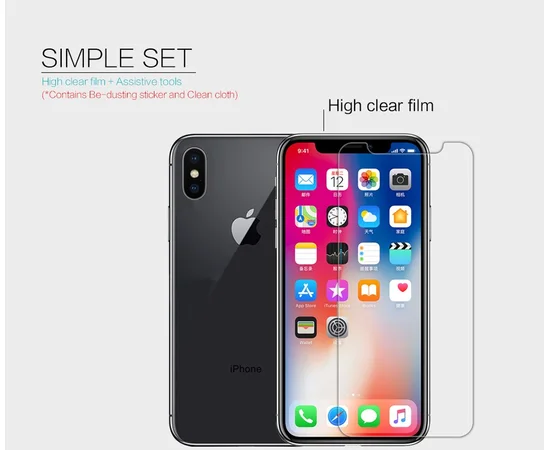 Защитная пленка Nillkin Crystal для Apple iPhone X / XS / 11 Pro Анти-отпечатки