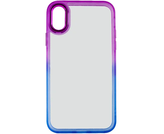 Чехол TPU+PC Fresh sip series для Apple iPhone X / XS (5.8") Синий / Фиолетовый