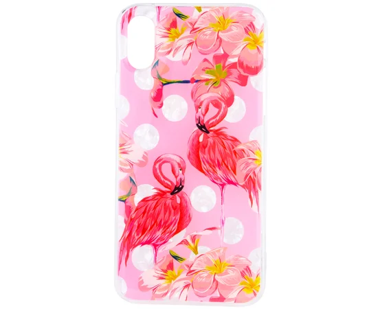 Накладка Glue Case Фламинго для Apple iPhone X/XS Розовый