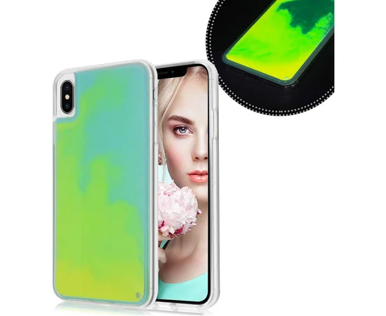 Неоновый чехол Neon Sand glow in the dark для Apple iPhone X / XS (5.8") Зеленый