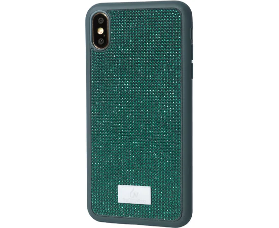 TPU чехол Bling World Grainy Diamonds для Apple iPhone X / XS (5.8") Зеленый