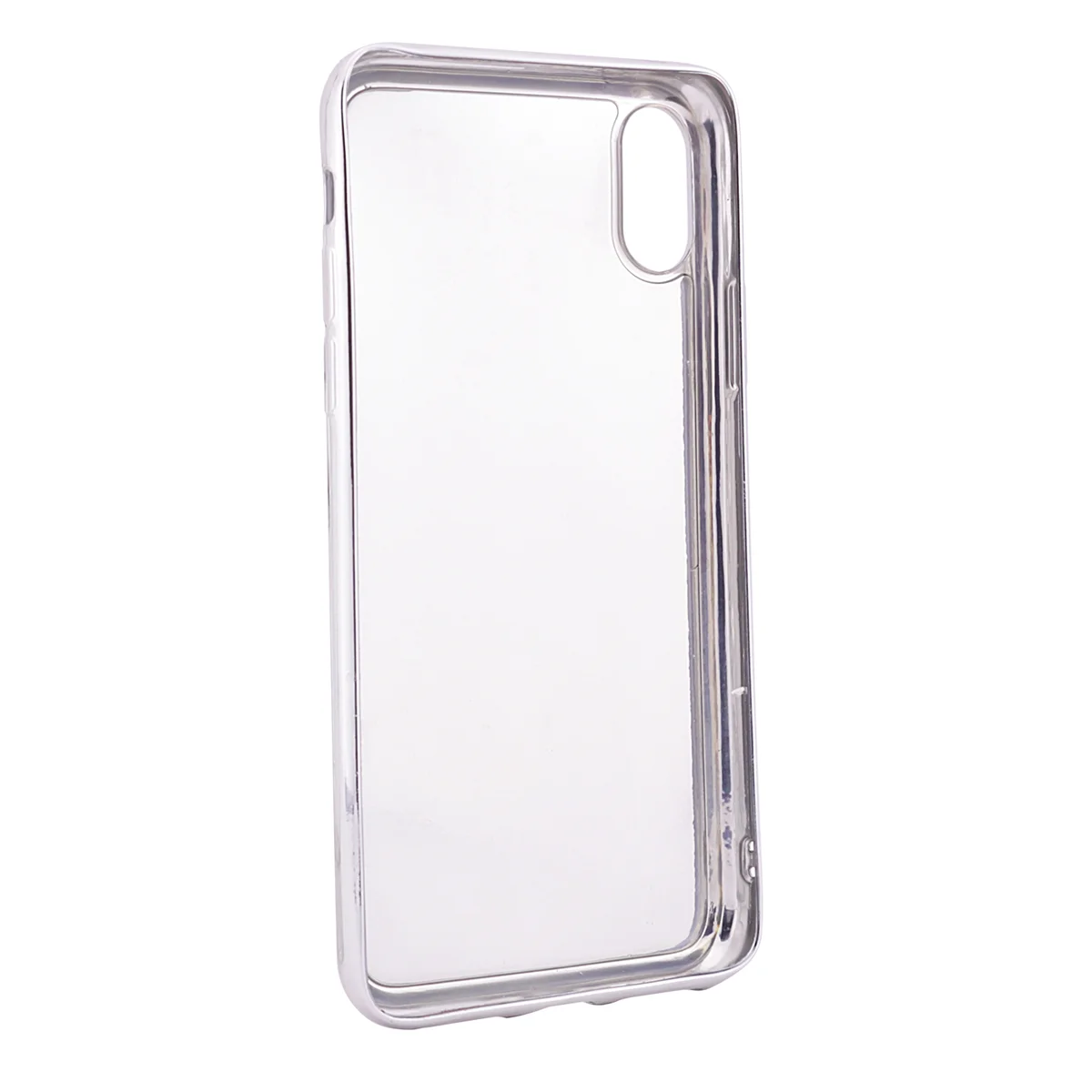 Фактурный силиконовый чехол с глянцевой окантовкой для Apple iPhone X (5.8") Черный