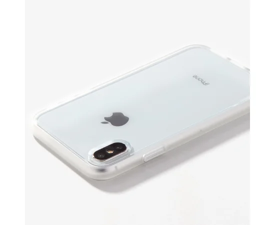 Прозрачный силиконовый чехол с матовой окантовкой для Apple iPhone XS (5.8") Прозрачный