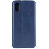 Кожаный чехол-книжка GETMAN Cubic (PU) для Apple iPhone X / XS (5.8") Синий