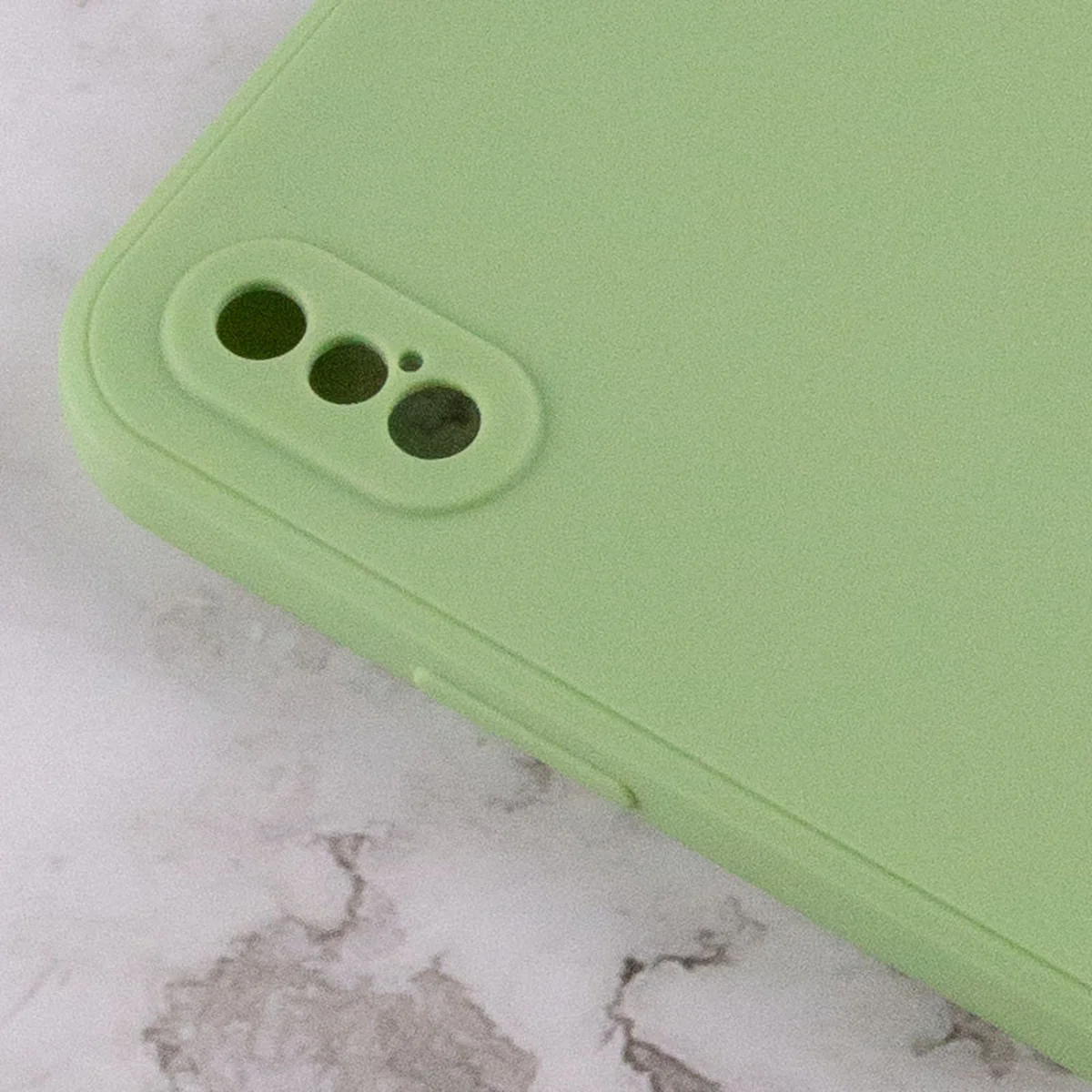 Силіконовий чохол Candy Full Camera для Apple iPhone X / XS (5.8 ") Фісташковий