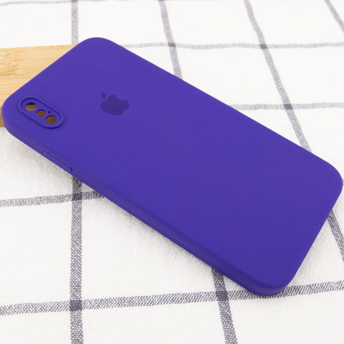 Чехол Silicone Case Square Full Camera Protective (AA) для Apple iPhone XS (5.8") Фиолетовый / Ultra Violet