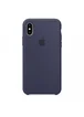 Чехол Silicone case (AAA) для Apple iPhone X (5.8") Темно-Синий / Midnight Blue