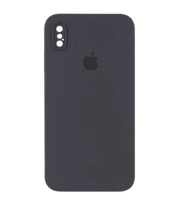 Чохол Silicone Case Square Full Camera Protective (AA) для Apple iPhone XS (5.8 ") Сірий / Dark Gray