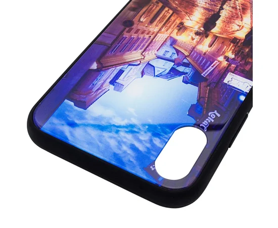TPU+Glass чехол Night series для Apple iPhone X/XS Переулок