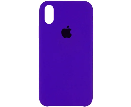 Чехол Silicone Case (AA) для Apple iPhone X/XS Синий / Shiny Blue