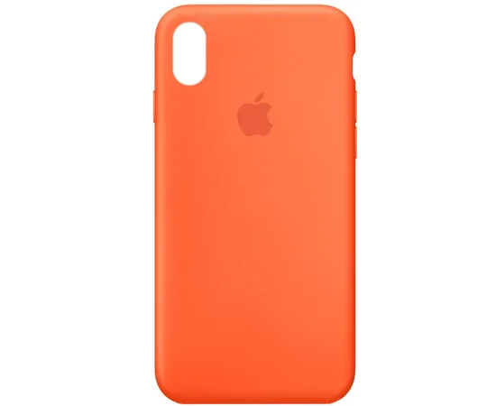 Чехол Silicone Case Full Protective (AA) для Apple iPhone X/XS Оранжевый / Electric Orange