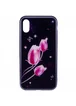 TPU+Glass чехол Fantasy с глянцевыми торцами для Apple iPhone XS (5.8") Тюльпаны