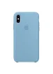 Чехол Silicone case (AAA) для Apple iPhone X/XS Голубой / Cornflower