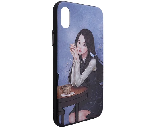 TPU+PC чехол YCT картина для Apple iPhone X/XS Девочка в кафе