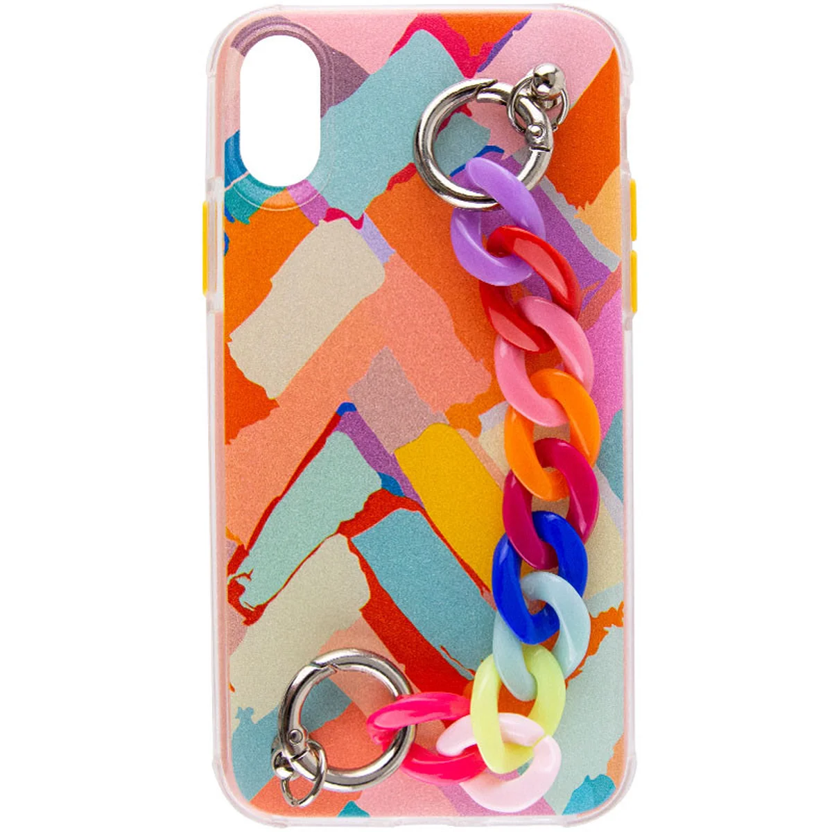 TPU+PC чехол Colorspot с ремешком-цепью для Apple iPhone X / XS (5.8") Lines