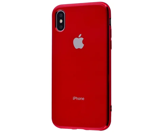 TPU чехол GLOSSY LOGO для Apple iPhone X / XS (5.8") Красный