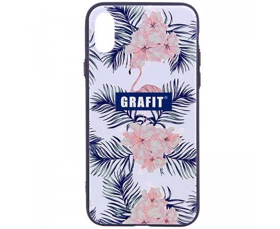 TPU+PC чехол YCT тиснение для Apple iPhone X/XS Цветы - белый фон