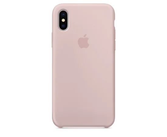 Чехол Silicone case (A) для Apple iPhone X/XS Розовый / Pink