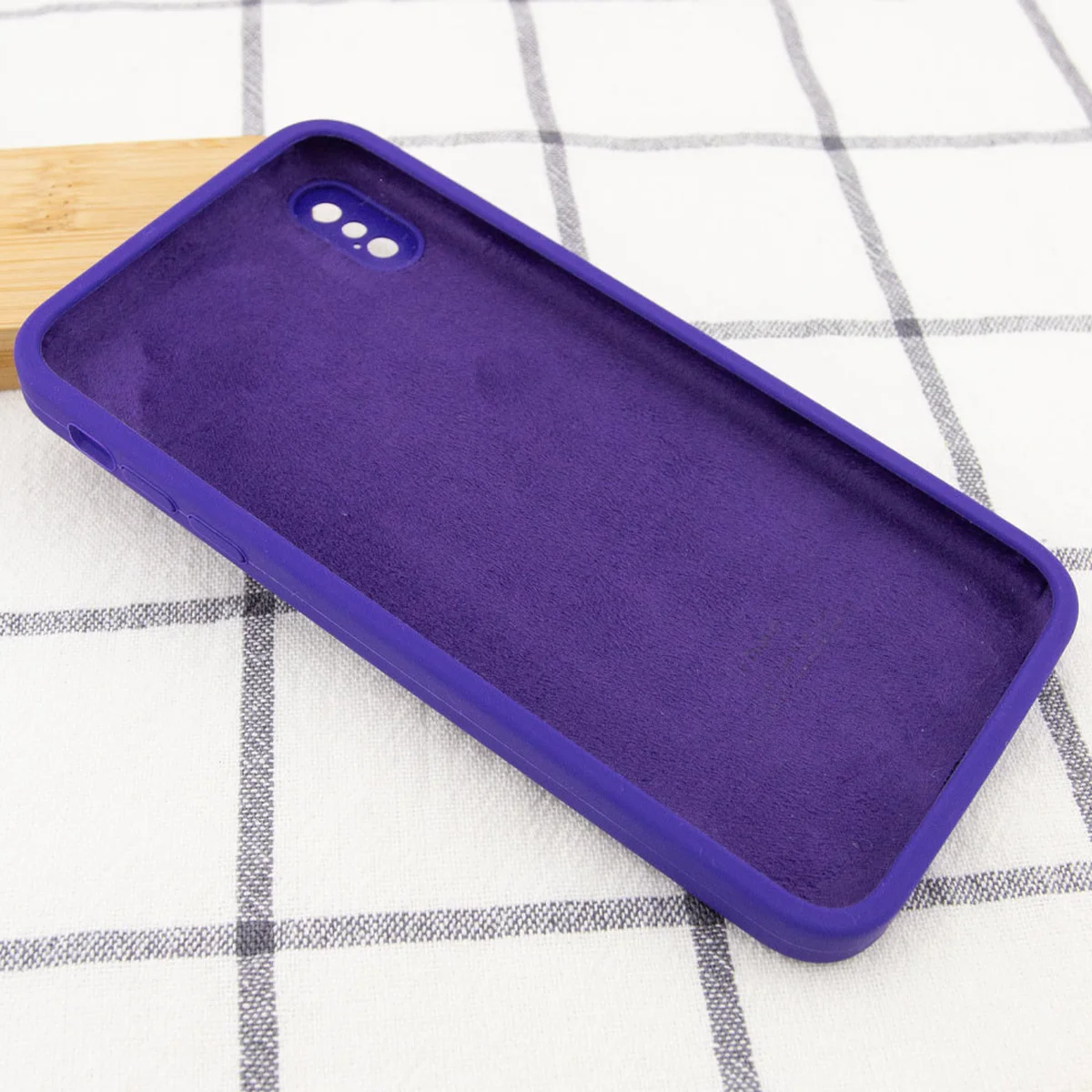 Чехол Silicone Case Square Full Camera Protective (AA) для Apple iPhone XS (5.8") Фиолетовый / Ultra Violet