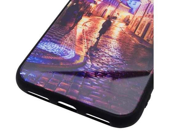 TPU+Glass чехол Night series для Apple iPhone X/XS Переулок