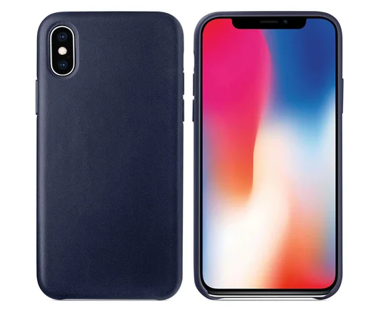 Чехол Soft leather case для Apple iPhone X / XS (5.8") Синий