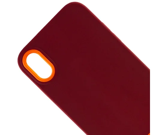 Чехол TPU+PC Bichromatic для Apple iPhone X / XS (5.8") Brown burgundy / Orange