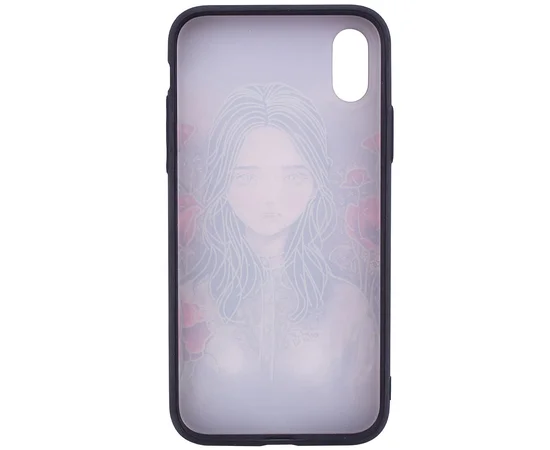 TPU+PC чехол YCT картина для Apple iPhone X/XS Девочка в красных цветах