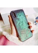 TPU+PC чехол Liquid (glitter) для Apple iPhone X/XS Тетрис / Зеленый