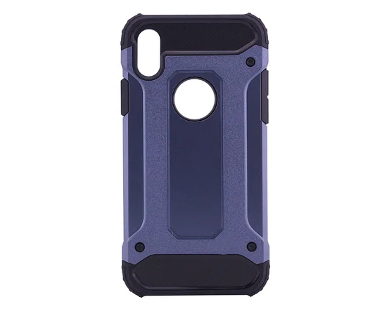 Бронированный противоударный TPU+PC чехол Immortal для Apple iPhone X/XS Металл / Gun Metal