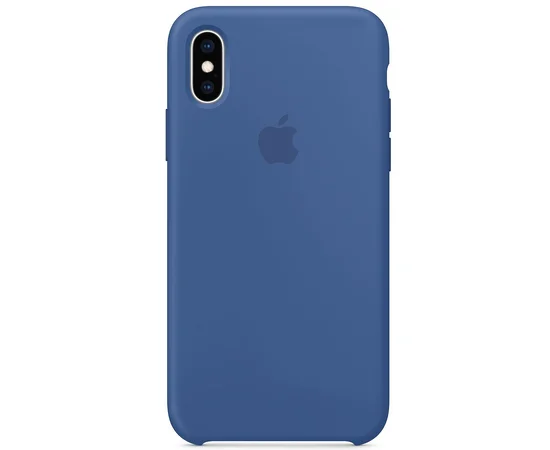 Чехол Silicone case (AAA) для Apple iPhone X/XS Синий / Delft Blue