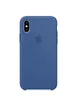 Чехол Silicone case (AAA) для Apple iPhone X/XS Синий / Delft Blue