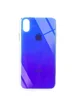 TPU+Glass чехол Gradient Rainbow с лого для Apple iPhone X / XS (5.8") Синий