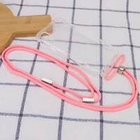 Чехол TPU Crossbody Transparent для Apple iPhone X / XS (5.8") Розовый