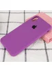 Чехол Silicone case (A) (с закрытым низом) для Apple iPhone X/XS Фиолетовый / Grape