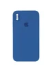 Чехол Silicone Case Square Full Camera Protective (AA) для Apple iPhone XS (5.8") Синий / Navy blue