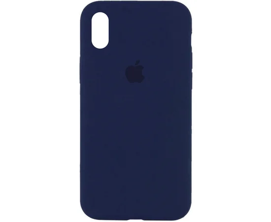 Чехол Silicone Case Full Protective (AA) для Apple iPhone X/XS Синий / Deep navy