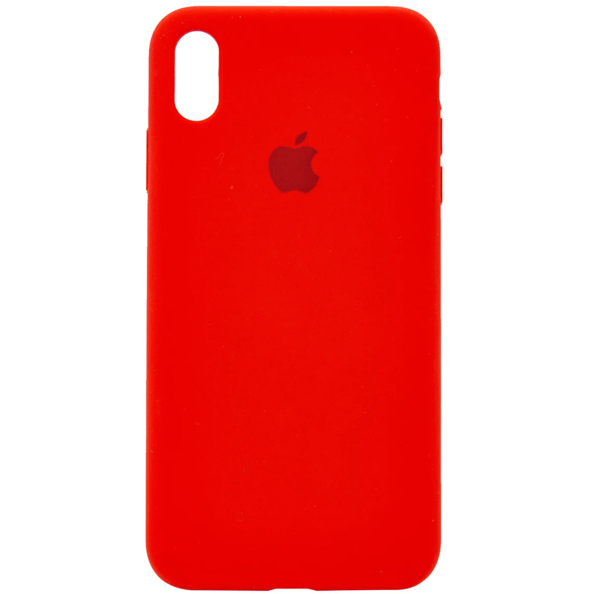Чехол Silicone case (A) (с закрытым низом) для Apple iPhone X/XS Красный / Red