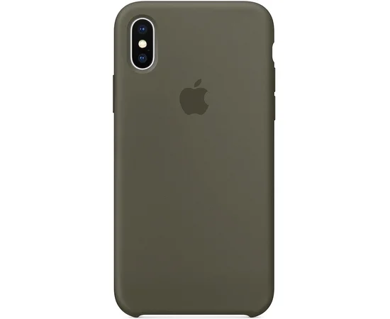 Чехол Silicone Case (AA) для Apple iPhone X/XS Серый / Light Olive