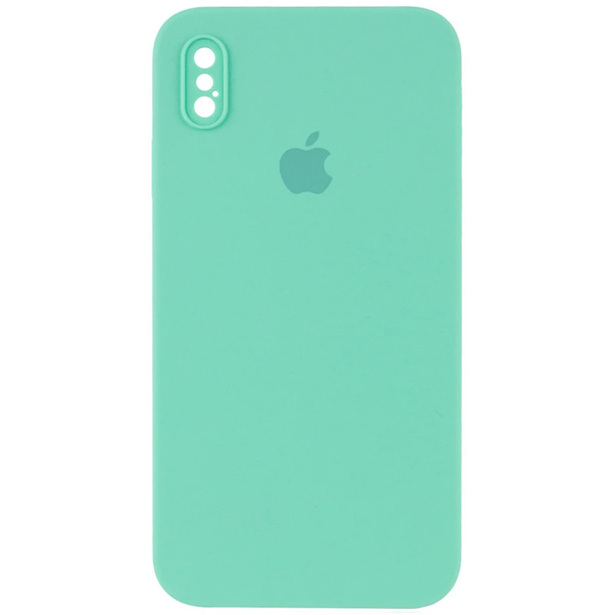 Чехол Silicone Case Square Full Camera Protective (AA) для Apple iPhone XS (5.8") Бирюзовый / Turquoise