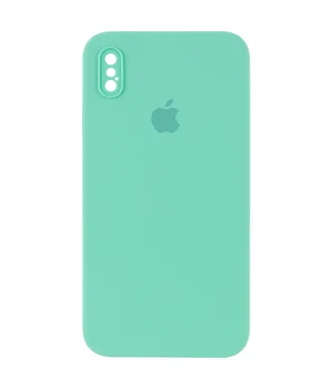 Чохол Silicone Case Square Full Camera Protective (AA) Apple iPhone XS (5.8") Бірюзовий / Turquoise