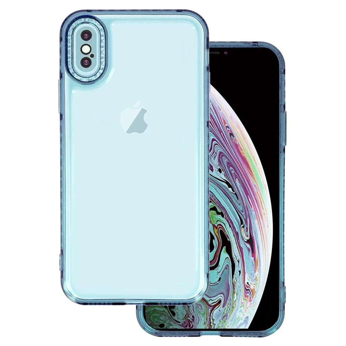 Чехол TPU Starfall Clear для Apple iPhone X / XS (5.8") Голубой
